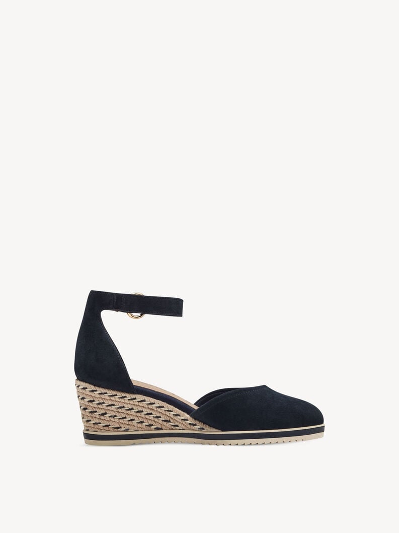wedge en cuir pompes - bleu 1-22309-42-805 acheter tamaris pompes en ligne