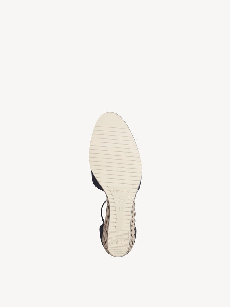 wedge en cuir pompes - bleu 1-22309-42-805 acheter tamaris pompes en ligne