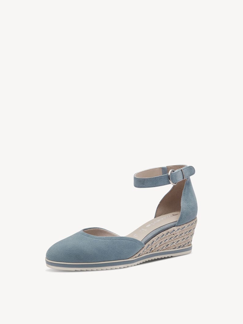 wedge en cuir pompes - bleu 1-22309-42-880 acheter tamaris pompes en ligne