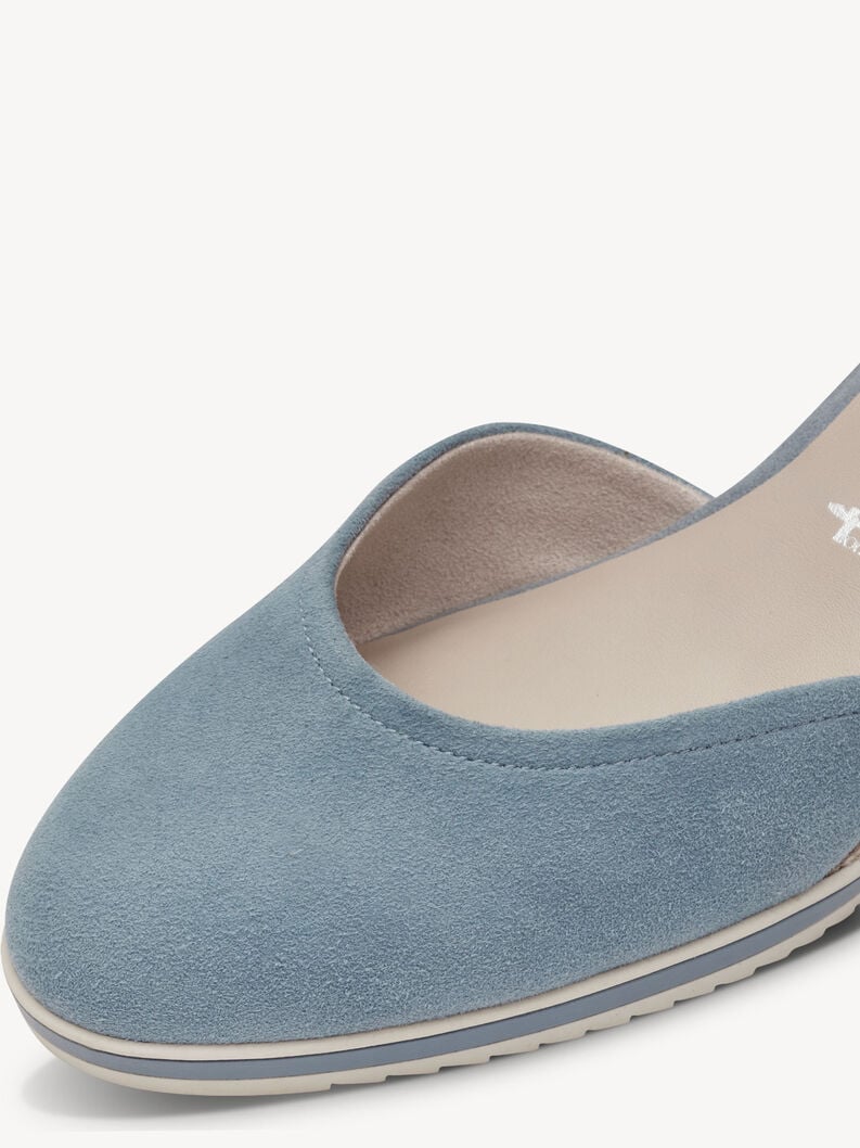 wedge en cuir pompes - bleu 1-22309-42-880 acheter tamaris pompes en ligne