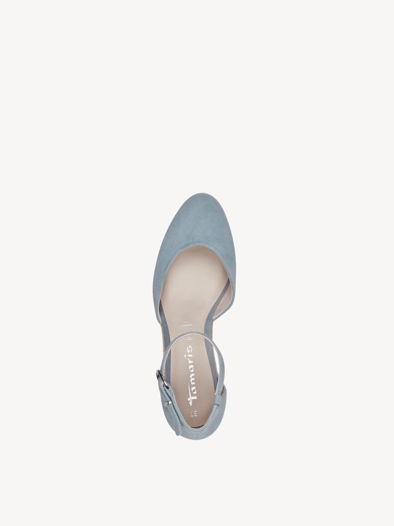 wedge en cuir pompes - bleu 1-22309-42-880 acheter tamaris pompes en ligne
