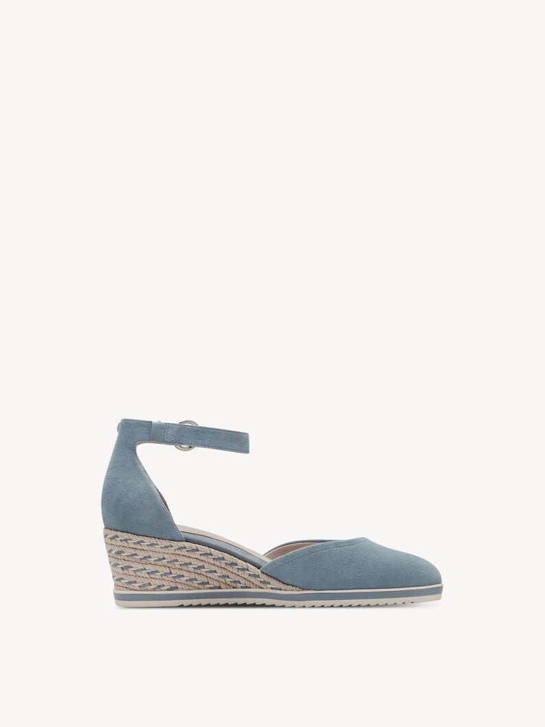 wedge en cuir pompes - bleu 1-22309-42-880 acheter tamaris pompes en ligne