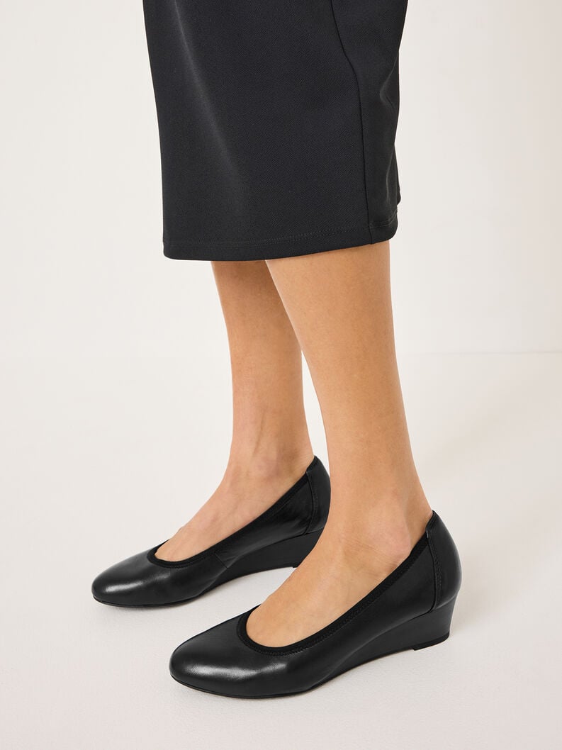 wedge en cuir pompes - noir 1-22320-42-003 acheter tamaris pompes en ligne
