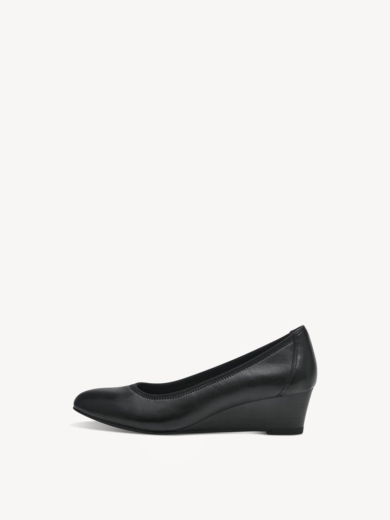 wedge en cuir pompes - noir 1-22320-42-003 acheter tamaris pompes en ligne