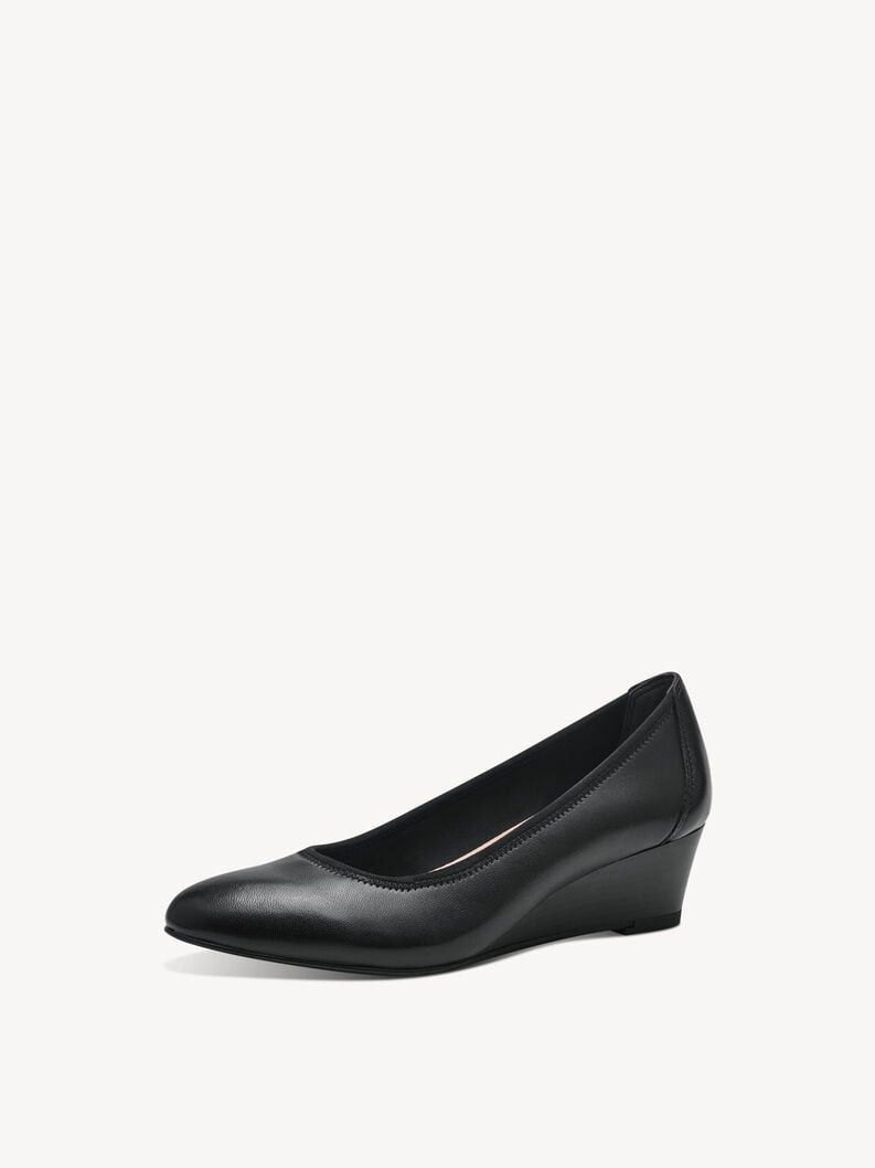 wedge en cuir pompes - noir 1-22320-42-003 acheter tamaris pompes en ligne