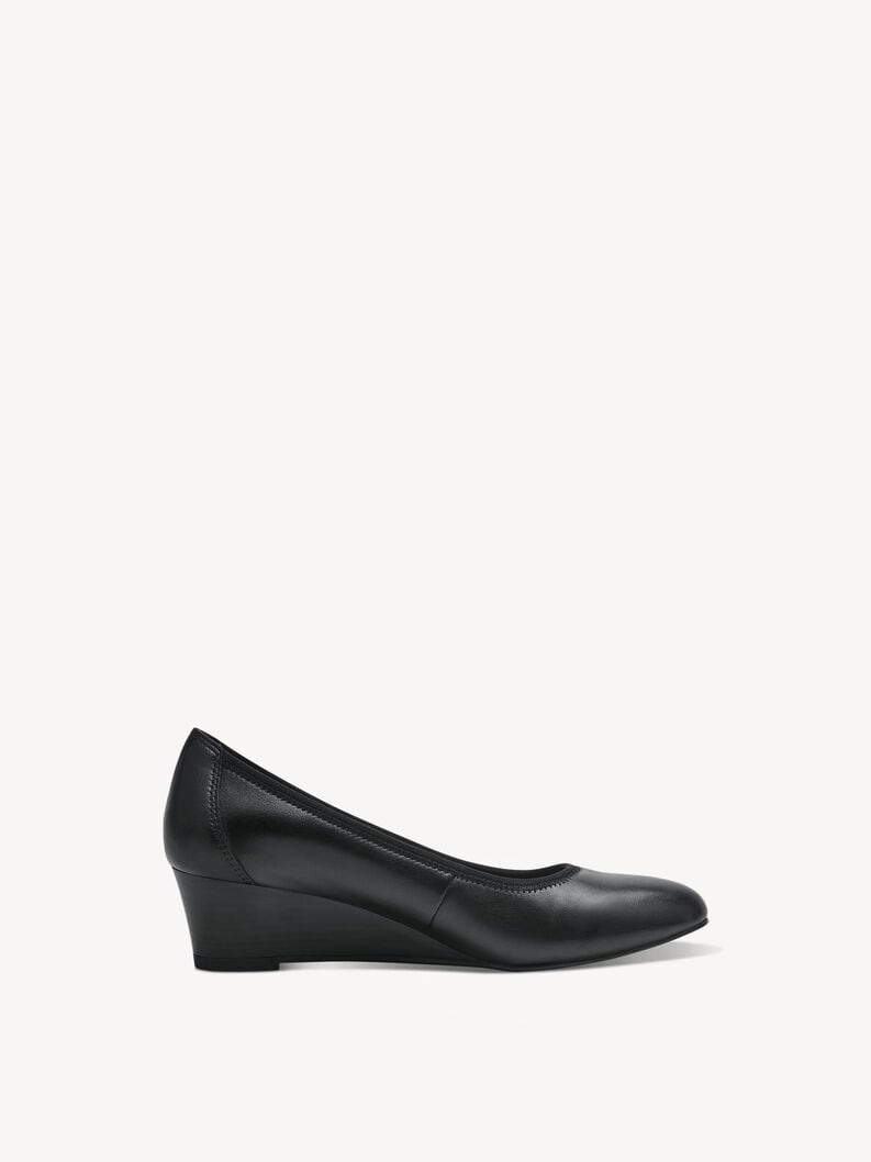wedge en cuir pompes - noir 1-22320-42-003 acheter tamaris pompes en ligne