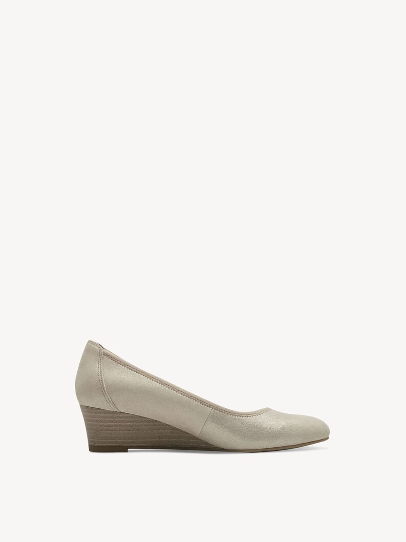 wedge en cuir pompes - beige 1-22320-42-179 acheter tamaris pompes en ligne