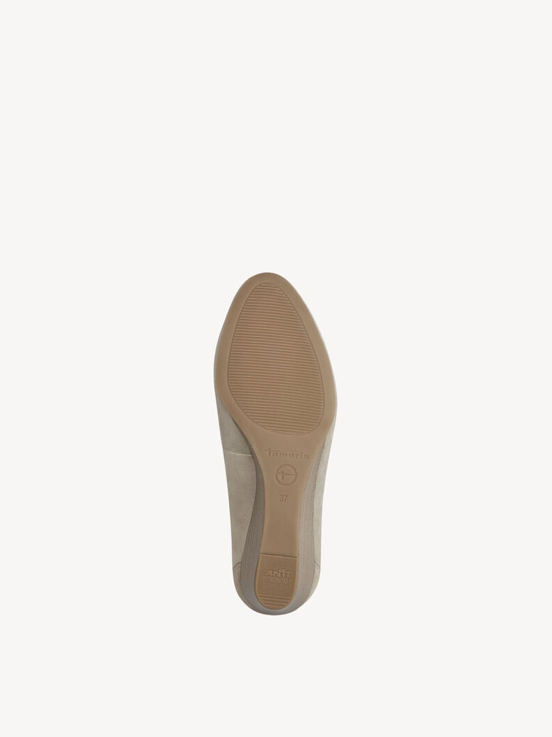 wedge en cuir pompes - beige 1-22320-42-179 acheter tamaris pompes en ligne
