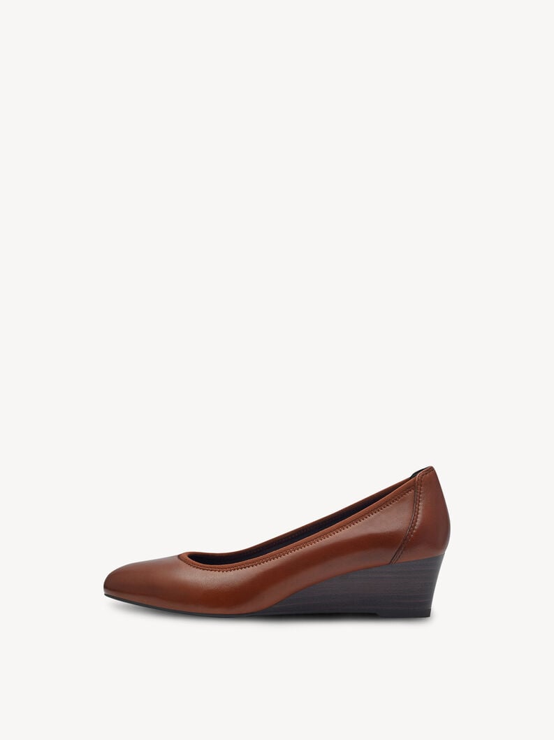 wedge en cuir pompes - brun 1-22320-42-356 acheter tamaris pompes en ligne