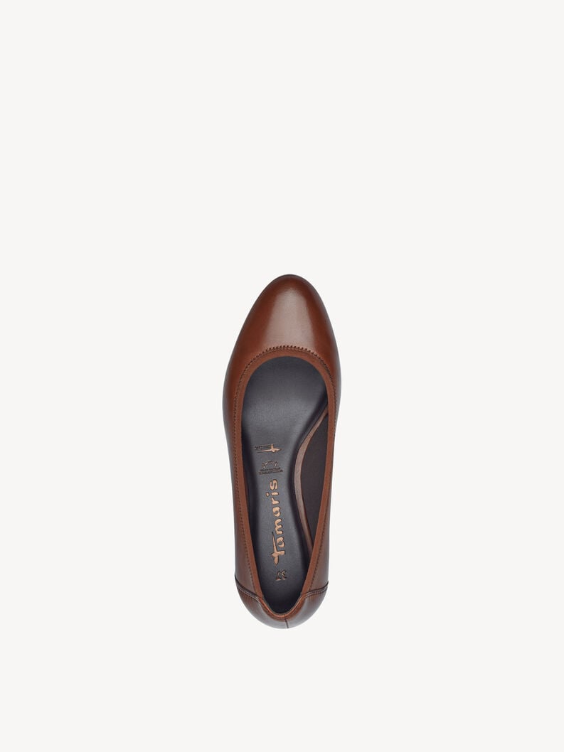 wedge en cuir pompes - brun 1-22320-42-356 acheter tamaris pompes en ligne